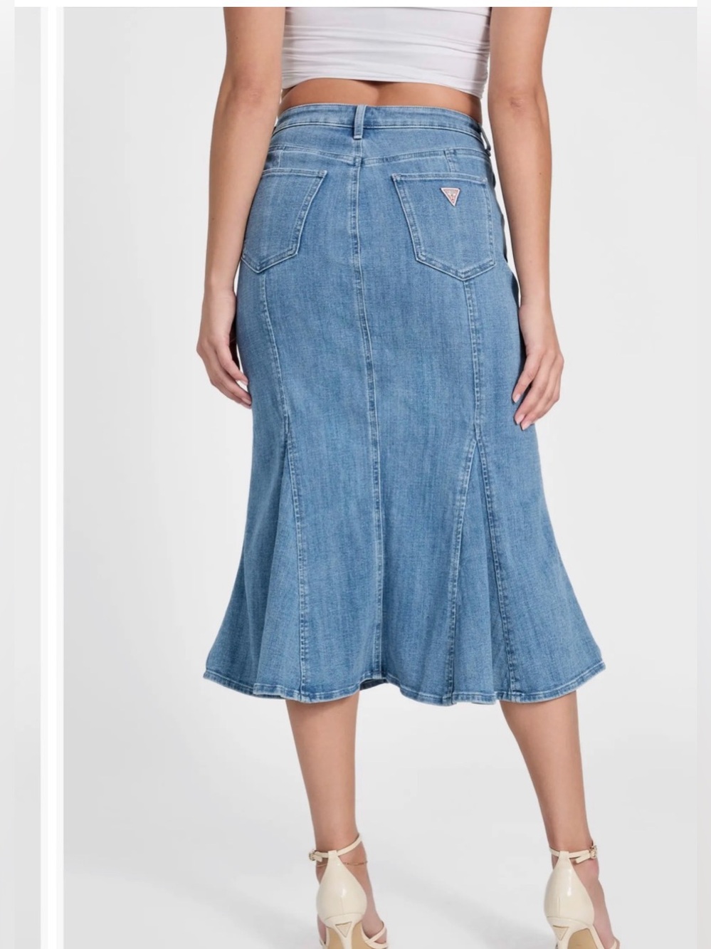 GUESS Lia Denim Midi Skirt IN COLOR Meadows